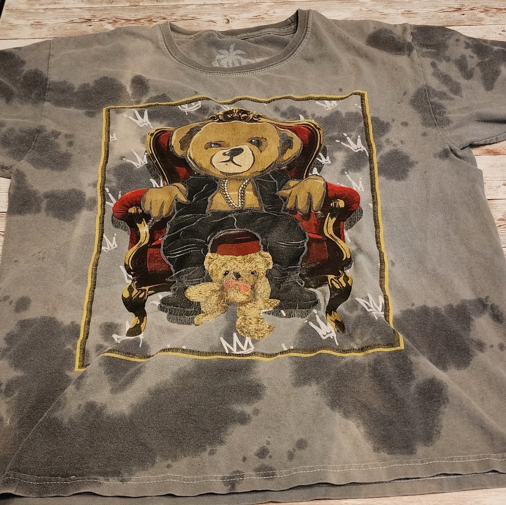 Gray Tye Dyed Vibes Graphic T-Shirt- XL